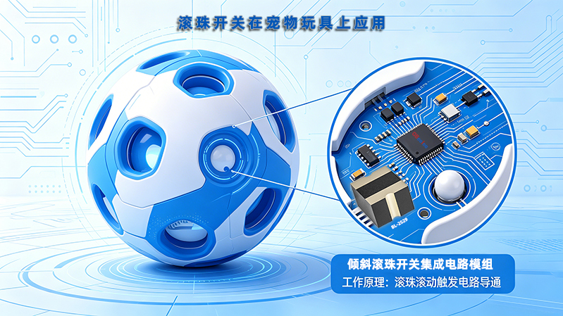 倾斜滚珠开关驱动互动宠物玩具设计解决规划