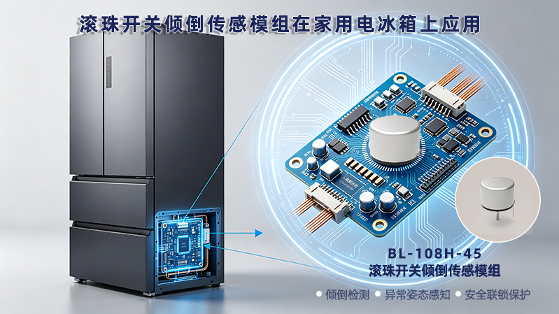 滚珠倾倒传感模组若何实现家用电冰箱倾斜异常智能保唬；；；；